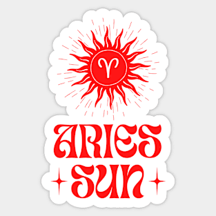 Aries Sun | Born in March and April | Birthday Gifts Ariens Mars Sticker